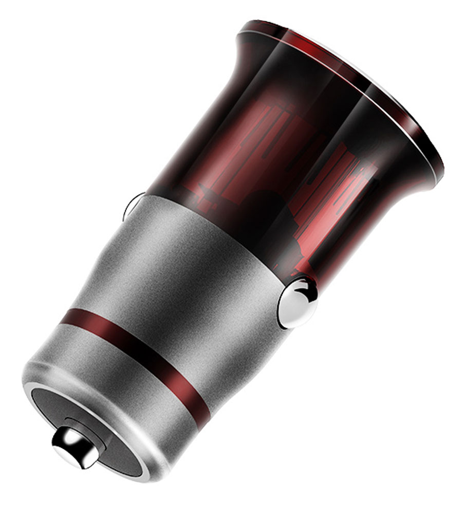 автомобильное зарядное устройство LDNIO C304Q 1USB QC3.0 + typeC cable grey/red