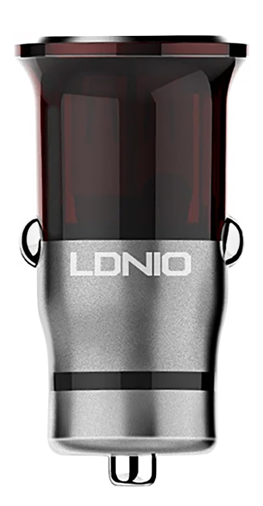 автомобильное зарядное устройство LDNIO C304Q 1USB QC3.0 + typeC cable grey/red