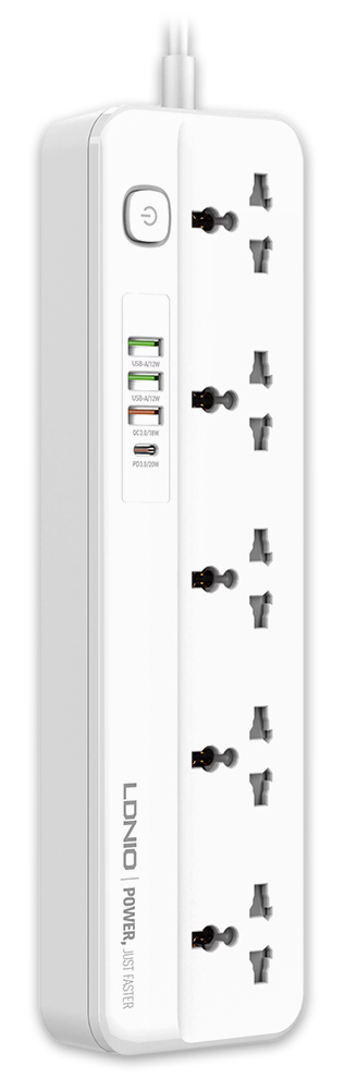 сетевой фильтр LDNIO SC5415 3USB*1TypeC*5 розеток 2м white