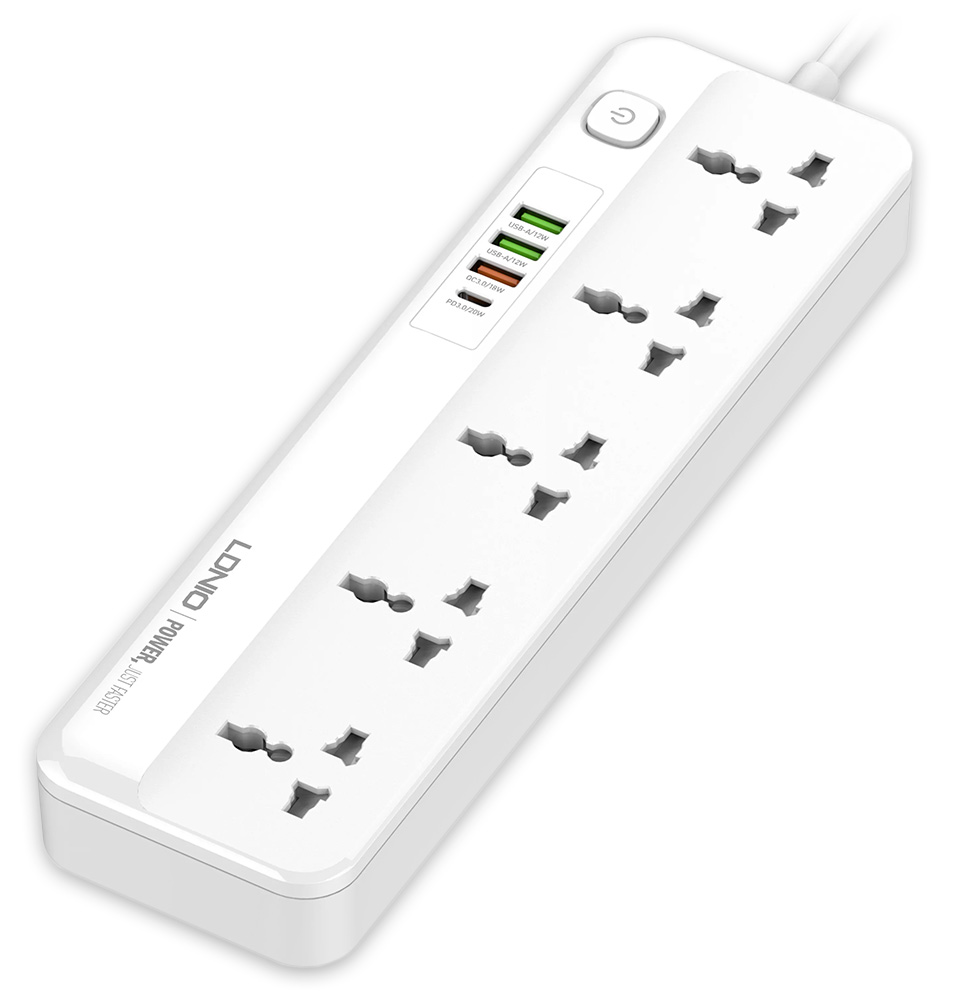 сетевой фильтр LDNIO SC5415 3USB*1TypeC*5 розеток 2м white