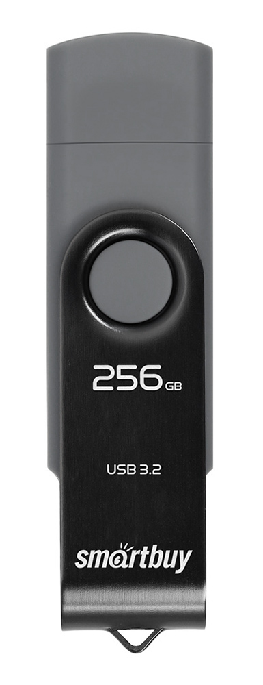 флешка USB 3.1 с двойным входом SmartBuy Twist Dual Type-C/Type-A 256GB 3.1 black