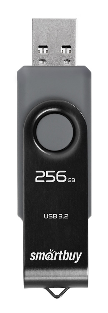 флешка USB 3.1 с двойным входом SmartBuy Twist Dual Type-C/Type-A 256GB 3.1 black