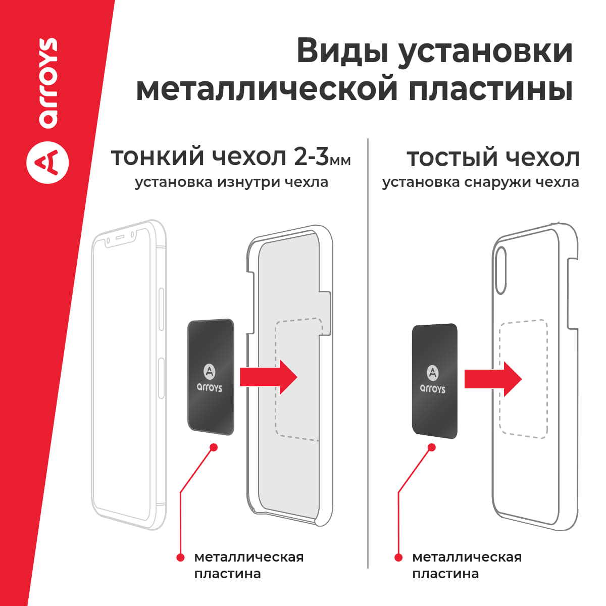 автомобильный держатель на присоске Arroys Dash-SM5 black