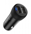 автомобильное зарядное устройство Hoco Z21 Ascender dual port car charger black