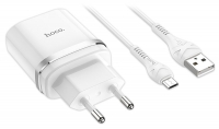 зарядное устройство Hoco C12Q Smart QC3.0 charger + Micro cable