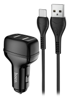 автомобильное зарядное устройство Hoco Z36 Leader 2USB 2.4A + TypeC cable автомобильное зарядное устройство Hoco Z36 Leader 2USB 2.4A + TypeC cable