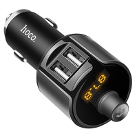 автомобильная зарядка с bluetooth FM трансмиттером Hoco E19 Smart vehicle mounted bluetooth FM launcher