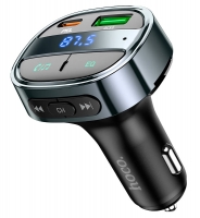 автомобильная зарядка с bluetooth FM передатчиком Hoco E70 PD30W+QC3.0 car BT FM transmitter автомобильная зарядка с bluetooth FM передатчиком Hoco E70 PD30W+QC3.0 car BT FM transmitter