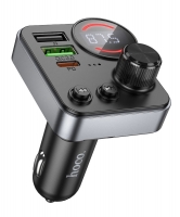 зарядка для телефона в машину с FM трансмиттером Hoco E86 Alegria 48W dual port PD30W+QC3.0 car BT FM transmitter