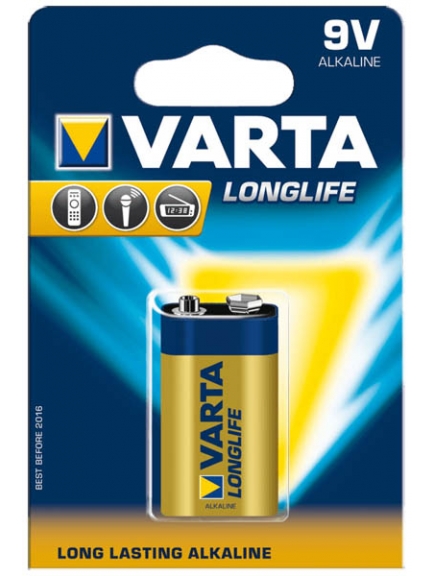 батарейка Varta 6LR61/Крона Long Life-1BL