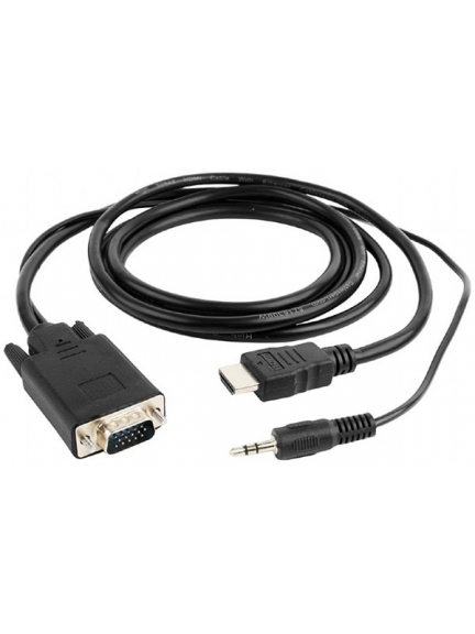 адаптер Cablexpert HDMI>VGA 19M/15F-1,8м
