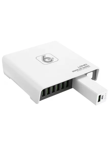USB зарядное устройство с Power Bank LDNIO A6802 6USB/8А with Mobile Power bank 2600mAh