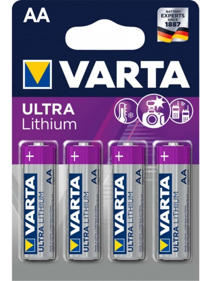 батарейки (4 шт.) Varta FR6/AA ULTRA LITHIUM 6106-4BL