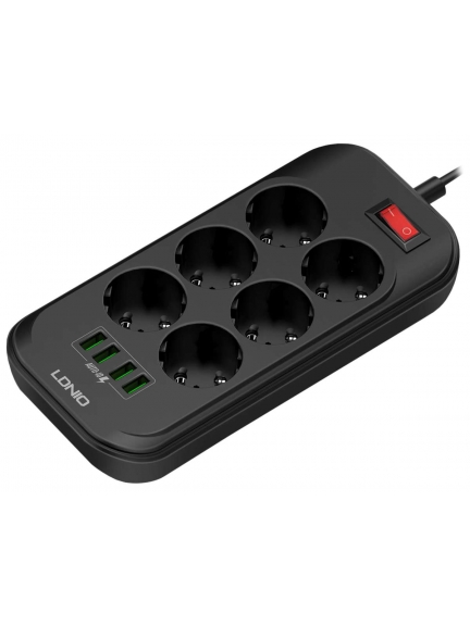 сетевой фильтр LDNIO SE6403 4USB*6 розеток 2м