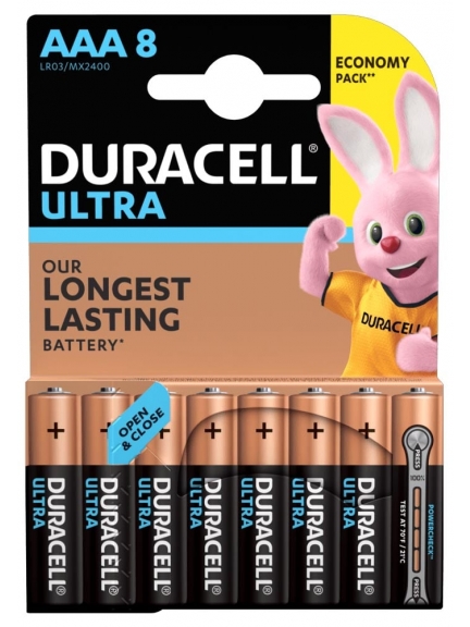 батарейки (8 шт.) Duracell LR03/AAA Ultra Power-8BL