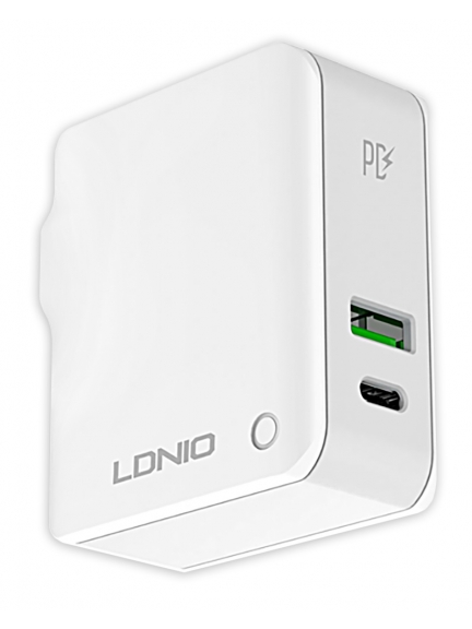 зарядное устройство LDNIO A4403C PD+Auto-id Fast Travel Charger + кабель USB - Lightning