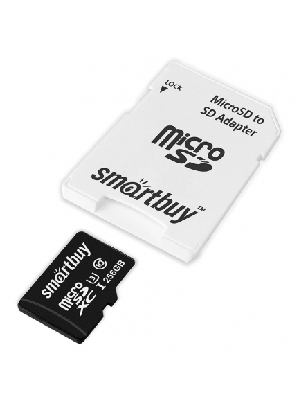 карта памяти SmartBuy 256GB microSDXC  U3 V30 A1 Advanced R/W up to 90/55 Mb/s