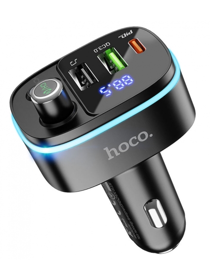 автомобильная зарядка с bluetooth FM трансмиттером Hoco E62 Fast PD20W+QC3.0 car BT FM transmitter