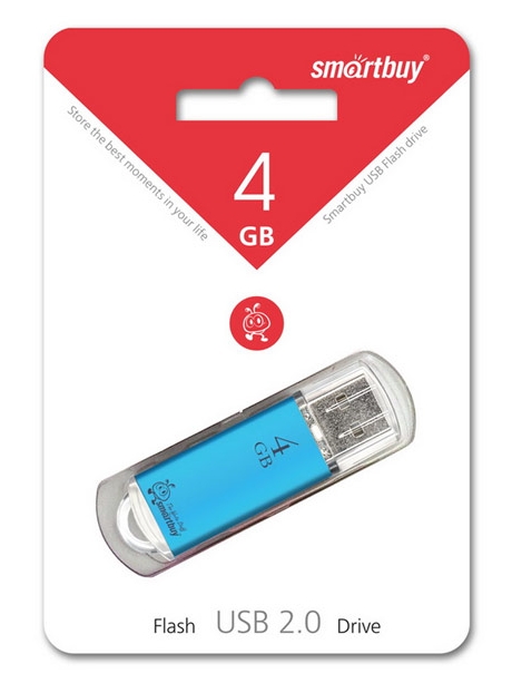 флешка USB SmartBuy V-Cut 4GB blue