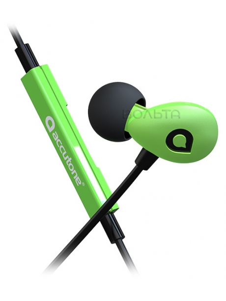 наушники с микрофоном для iPhone Accutone Pegasus green