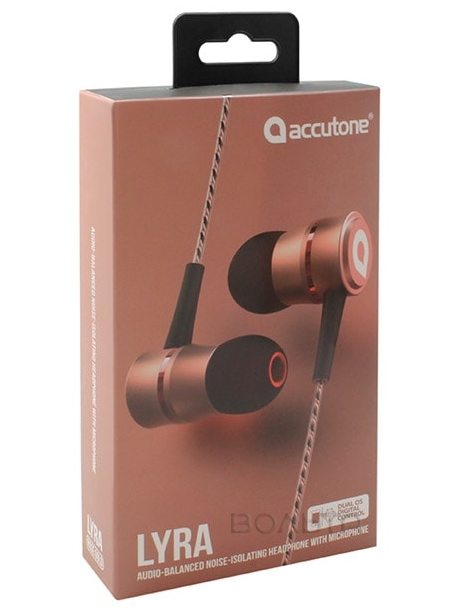 наушники с микрофоном Accutone Lyra rose gold
