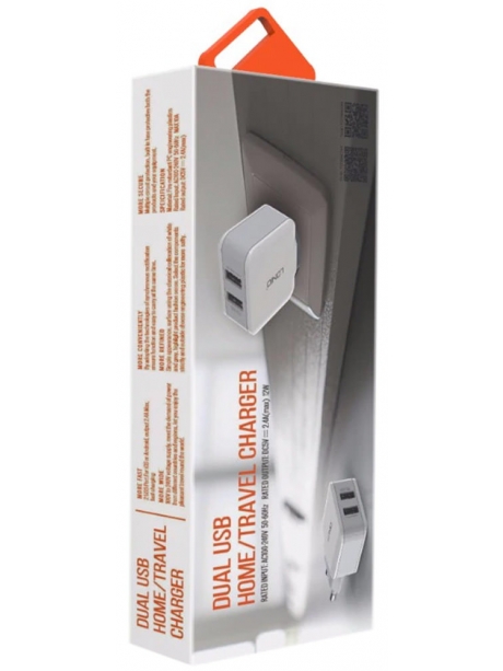 универсальное USB зарядное устройство LDNIO A2202 2USB*2,4A white