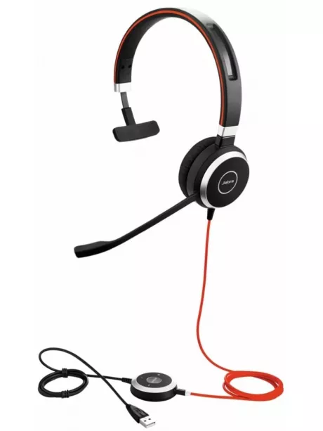 Офисная гарнитура для скайпа и софтфона Jabra Evolve 40 MS Mono USB, Jack 3.5 мм 