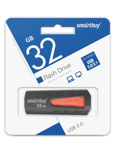 флешка USB SmartBuy IRON 32Gb 3.0 black/red