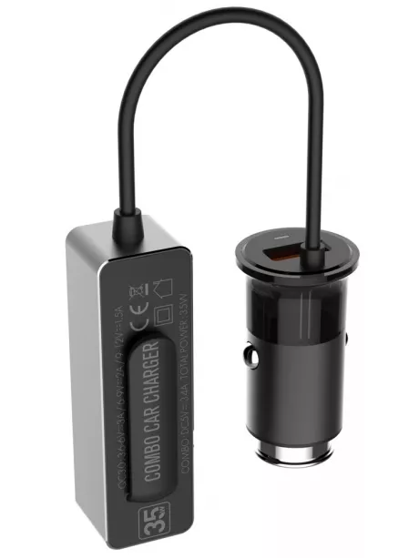 автомобильное зарядное устройство LDNIO АЗУ C61 3USB*3.4A QC3.0 black