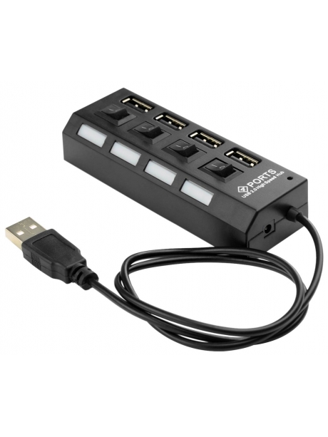 концентратор USB 2.0 Gembird UHB-243-AD black