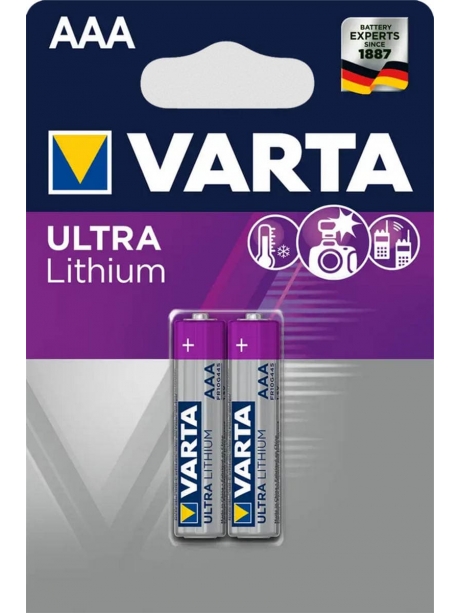батарейки (2 шт.) Varta FR03/AAA ULTRA LITHIUM 6103-2BL 