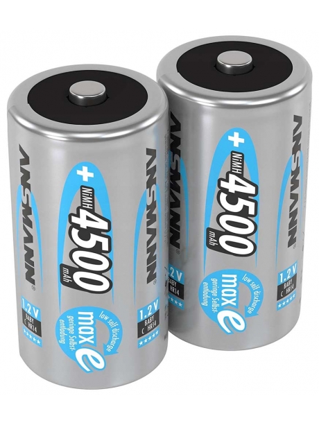 аккумуляторы (2 шт.) Ansmann 4500 mAh maxE R14/C-2BL 