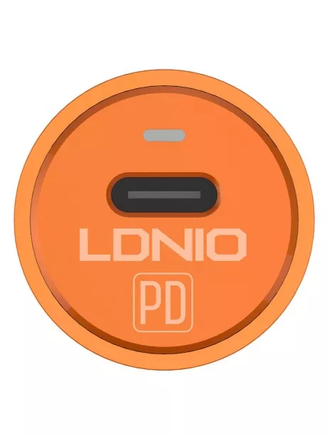 автомобильное зарядное устройство LDNIO АЗУ C61C PD + кабель TypeC - TypeC orange