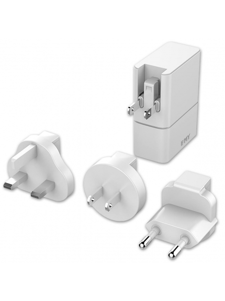 зарядное устройство для путешествий EMY MY-A501Q QC3.0 + кабель USB - micro USB white