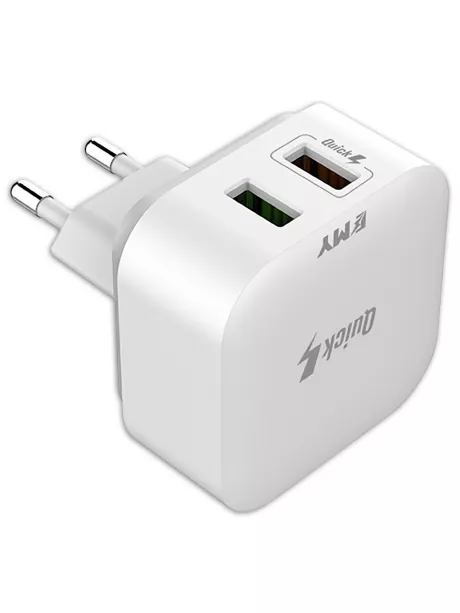 зарядное устройство EMY MY-A502Q QC3.0 + кабель USB - Type-C white