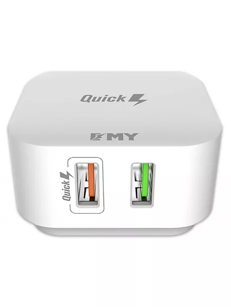 зарядное устройство EMY MY-A502Q QC3.0 + кабель USB - Type-C white
