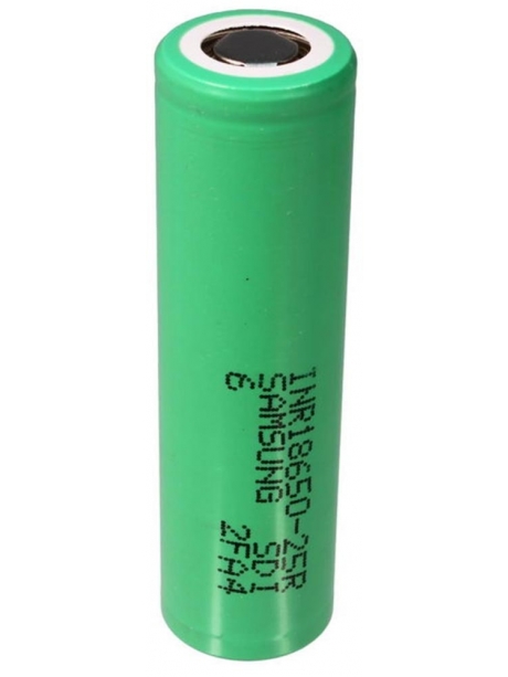 высокотоковый аккумулятор Samsung INR 18650 25R 20A 2500 mAh, без защиты 