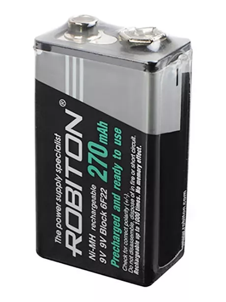 аккумулятор Robiton RTU270MH 6F22/Крона-bulk 