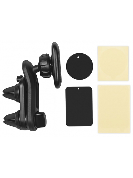 магнитный держатель на воздуховод Hoco CA68 Sagittarius series double air Outlet magnetic car holder black