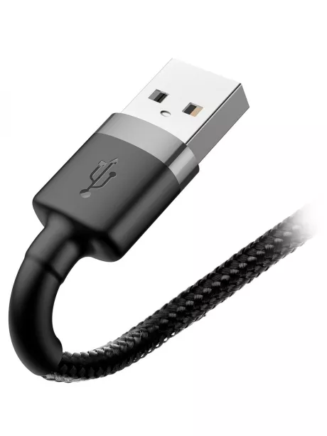 кабель передачи данных Baseus Cafule Cable USB For lightning 2.4A 1m gray + black