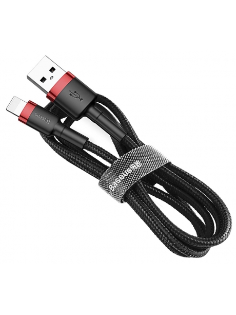 кабель передачи данных Baseus Cafule Cable USB For lightning 2.4A 1m red + black