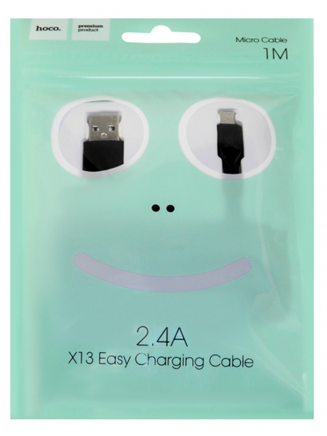 кабель передачи данных Hoco X13 micro 1m black