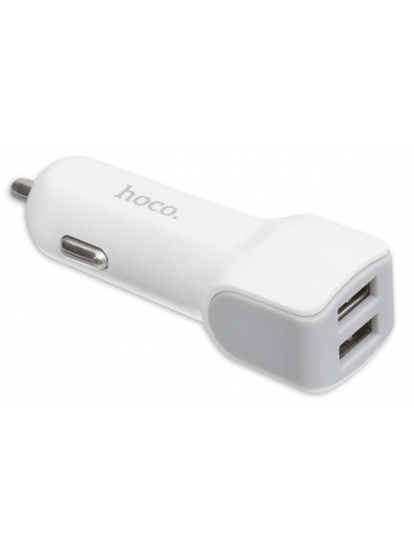 автомобильное зарядное устройство Hoco Z23 grand style 2USB 2.4A white
