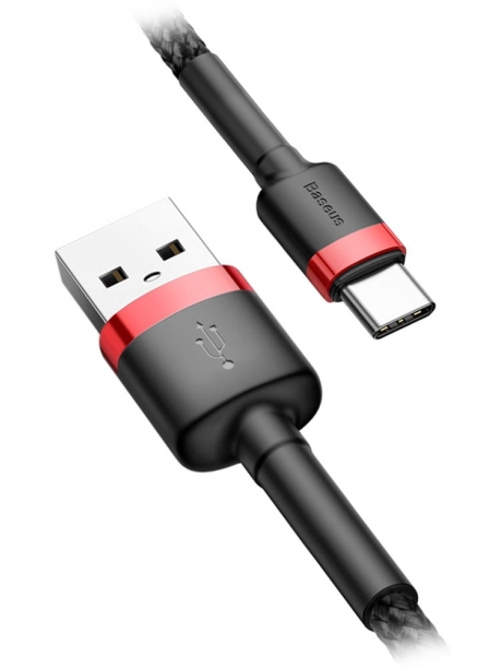 кабель передачи данных Baseus Cafule Cable USB For Type-C 2A 2m red + black
