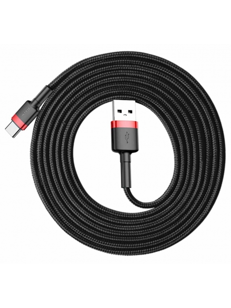 кабель передачи данных Baseus Cafule Cable USB For Type-C 2A 2m red + black