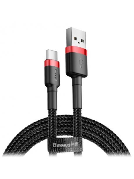 кабель передачи данных Baseus Cafule Cable USB For Type-C 2A 2m red + black