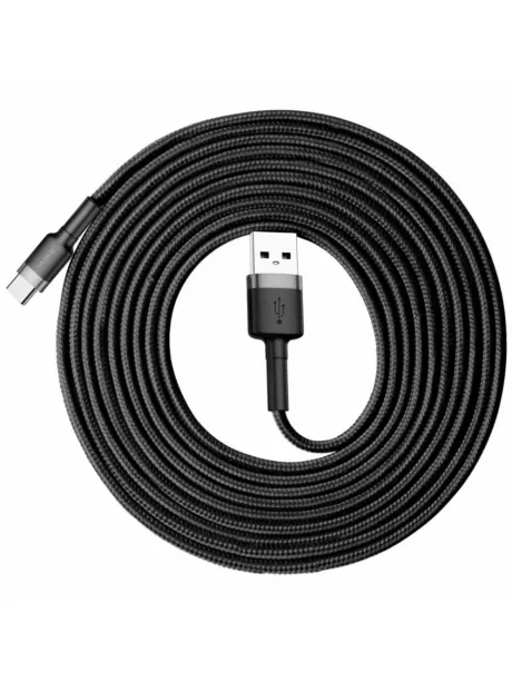 кабель передачи данных Baseus Cafule Cable USB For Type-C 2A 3m gray + black