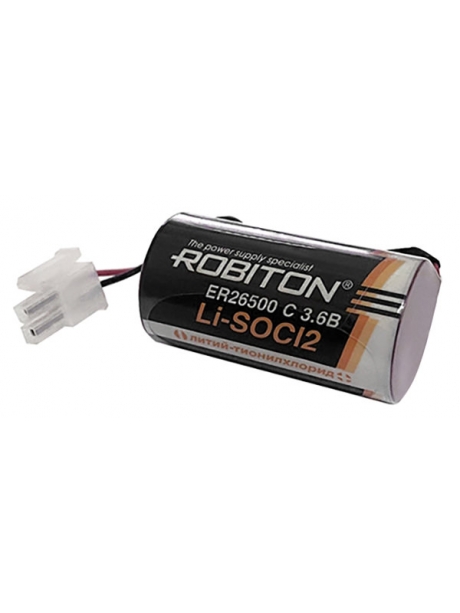 литиевая батарейка 3.6 V с коннектором 5557-2P Robiton ER 26500-55572P (C) 