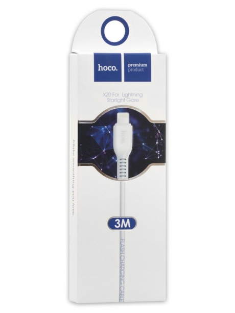 кабель передачи данных Hoco X20 Flash lightning 3m white
