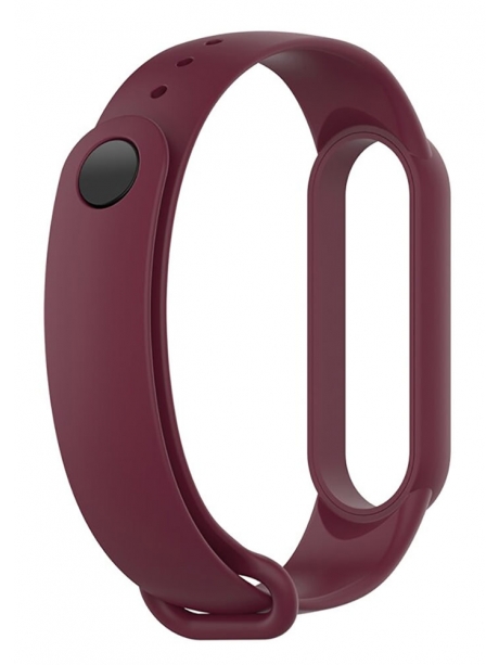силиконовый ремешок Xiaomi для Mi Band 5 темно-красный